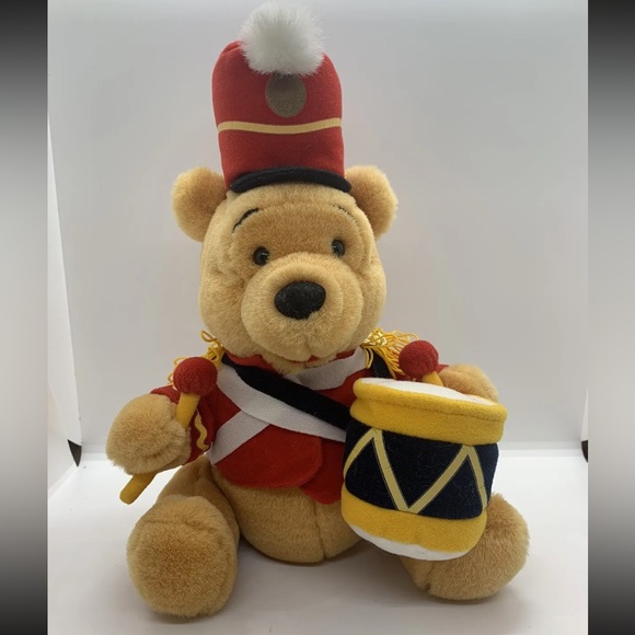 Disney Other - Disney Store Winnie the Pooh Drummer Costume Plush Toy Excellent Condition